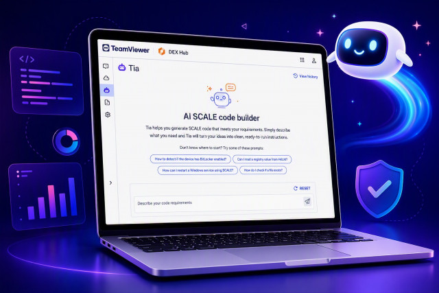 팀뷰어 DEX에 티아 스크립팅(Tia Scripting) 추가
