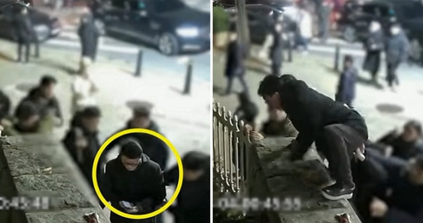 12·3 불법계엄 당시 김민석 전 국무총리가 국회 담을 넘는 모습. 뉴스공장 캡처