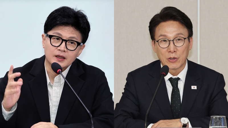 ▲한동훈 무소속 의원, 김민석 더불어민주당 대표 [연합뉴스]