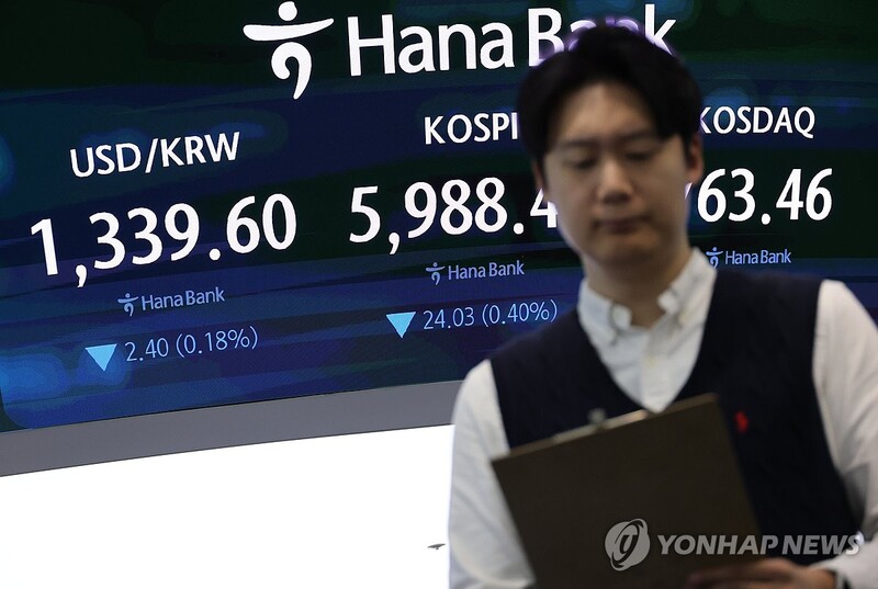 코스피, 장 초반 6,000선 부근에서 약보합세 / 사진=연합뉴스