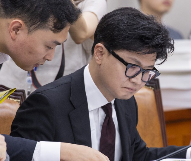 무소속 한동훈 의원이 지난 19일 국회에서 열린 외교통일위원회 전체 회의에 참석해 자료를 살펴보고 있다. [연합뉴스]