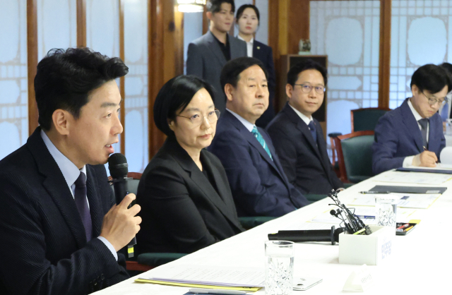 ▲강훈식 대통령비서실장이 5일 서울 종로구 삼청동 총리공관에서 열린 고위당정협의회에서 발언하고 있다. ⓒ연합뉴스