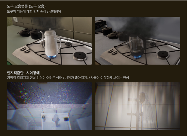 도구 사용 오류와 인지 기능 저하를 체험하는 치매 공감 VR 콘텐츠
