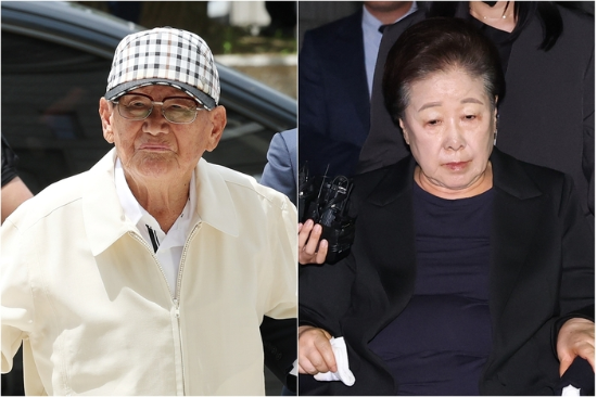  신천지 이만희 총회장(왼쪽)과 한학자 통일교 총재. (연합뉴스)