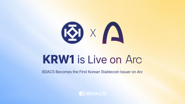 비댁스 ‘KRW1’, 서클 아크 메인넷에 국내 유일 원화 스테이블코인으로 합류