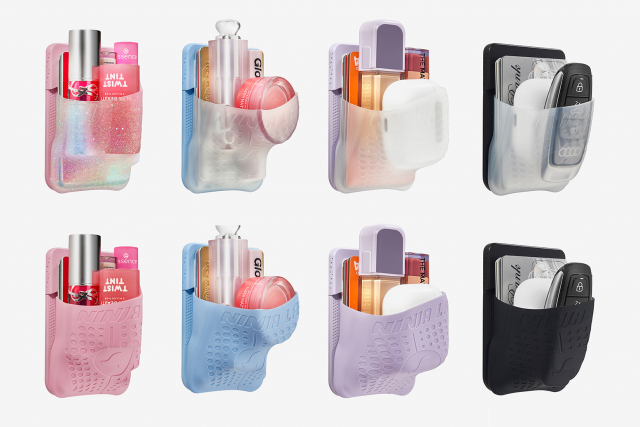 핑크, 베이비 블루, 라벤더, 블랙 색상의 MagSafe Flex Pouch