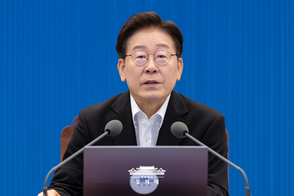 ▲ 2026년 6월25일 이재명 대통령이 청와대에서 열린 수석보좌관회의를 주재하고 있다. 사진=청와대