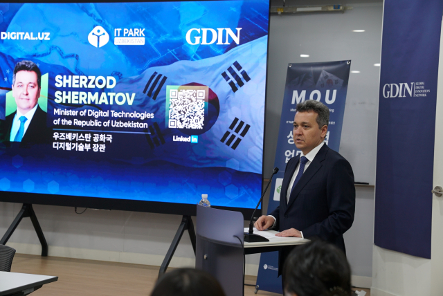 ‘디지털 우즈베키스탄 2030’ 전략을 강력하게 추진 중인 셰르조트 셰르마토프(Sherzod Shermatov) 우즈베키스탄 디지털기술부 장관은 IT Park 한국사무소가 양국 동반성장의 교두보가 될 것이라고 기대했다