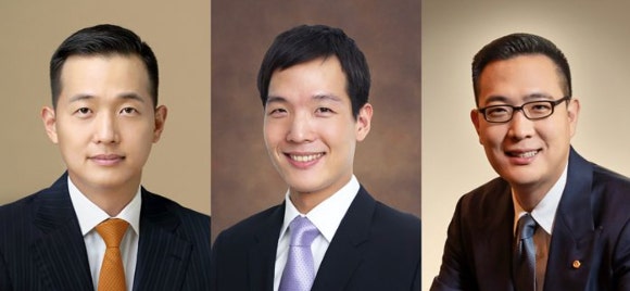 김동관 한화그룹 부회장(왼쪽부터), 김동원 한화생명 사장, 김동선 한화호텔앤드리조트 부사장. [사진=한화그룹]