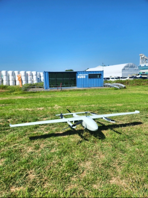 남경무인항공의 무인수직이착륙기(VTOL) 실기비행장 전경