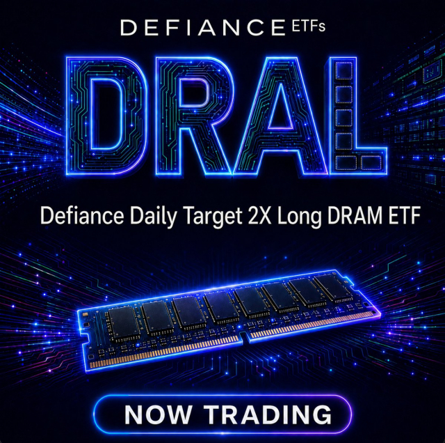 Defiance, 메모리 반도체 테마 겨냥한 2배 레버리지 ETF ‘DRAL’ 출시